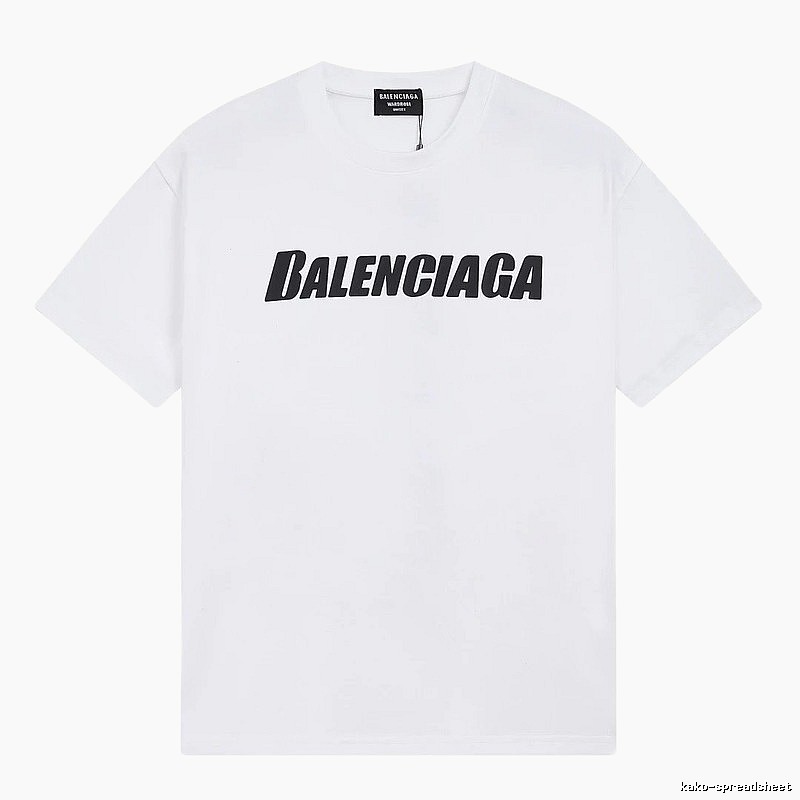 Balenciaga Letter Print Trendy White T-Shirt