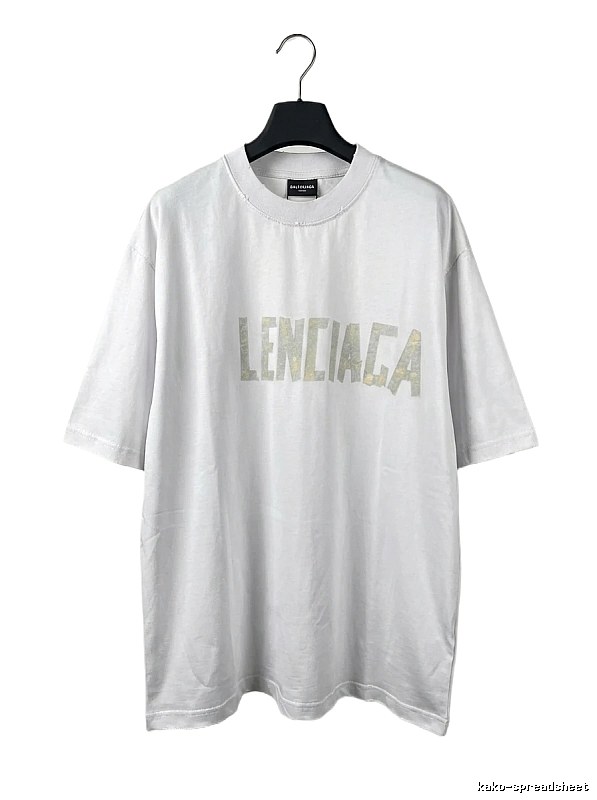 Balenciaga letter-style white T-shirt