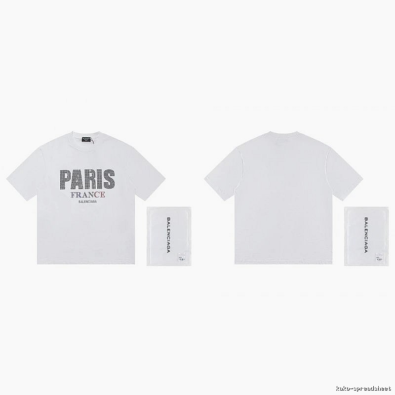 Balenciaga Paris Collection Minimalist Style White T-Shirt