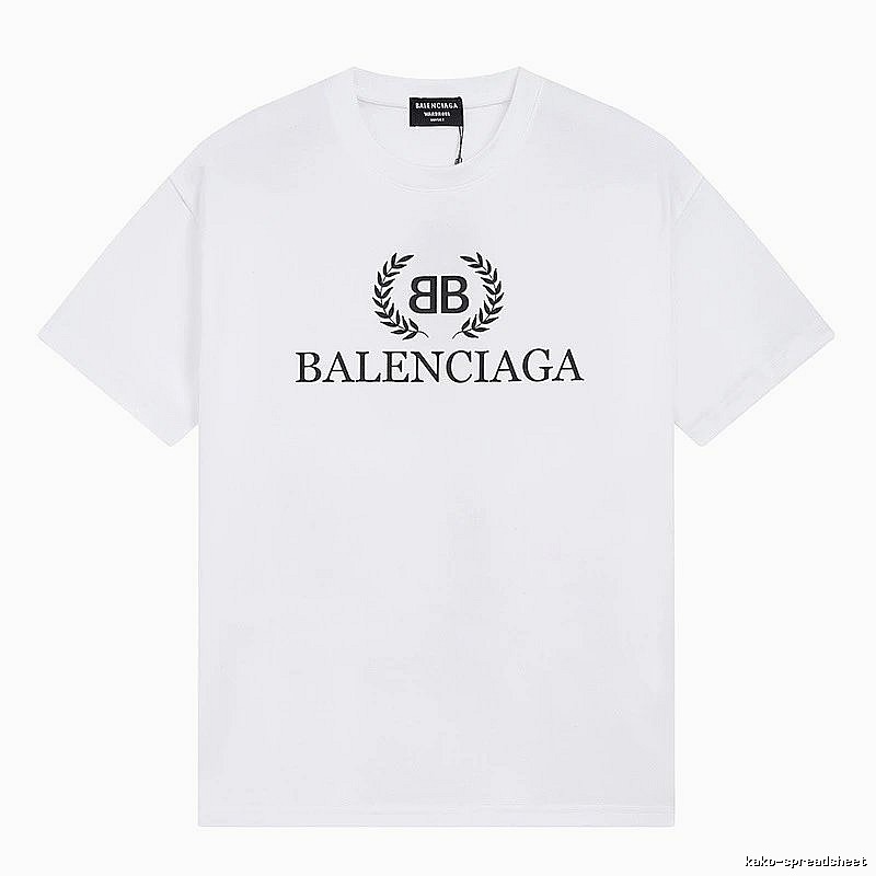 Balenciaga Printed Simple White T-shirt