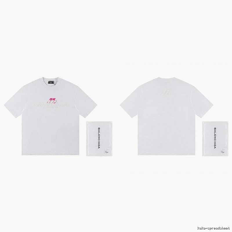 Balenciaga Printed Streetwear-style White T-Shirt