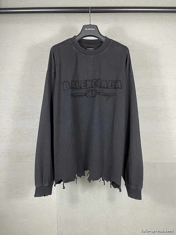 Balenciaga retro ripped black T-shirt