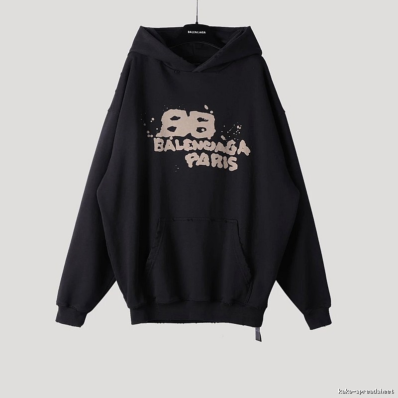 Balenciaga retro-style black hoodie
