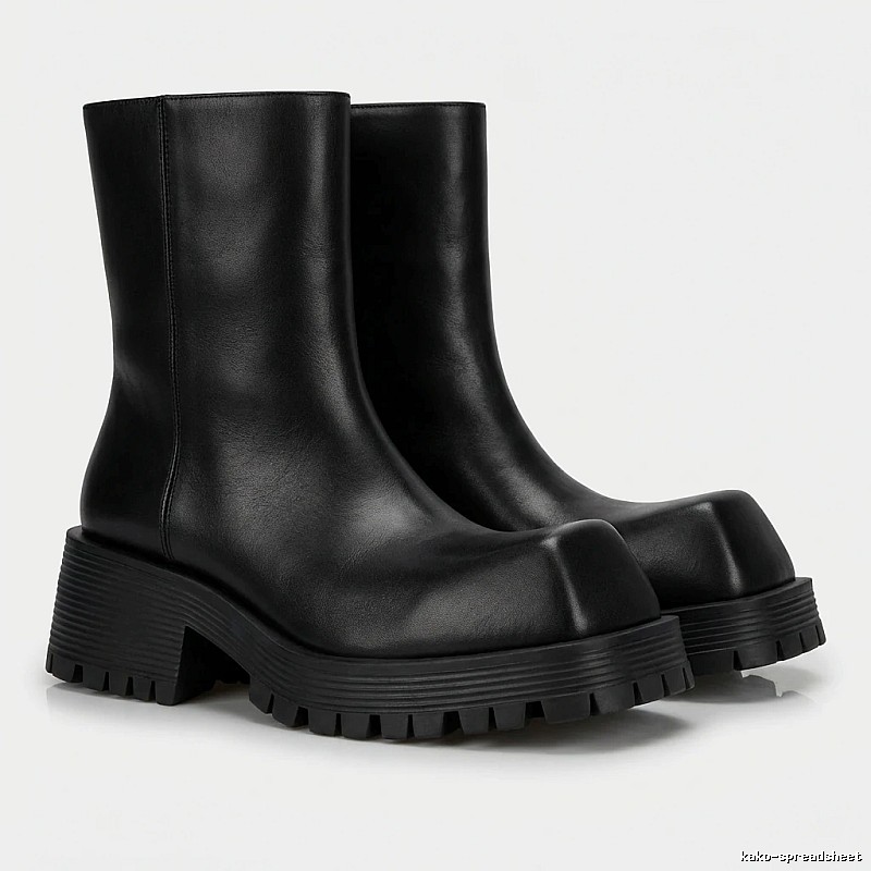 Balenciaga rubber black short boots