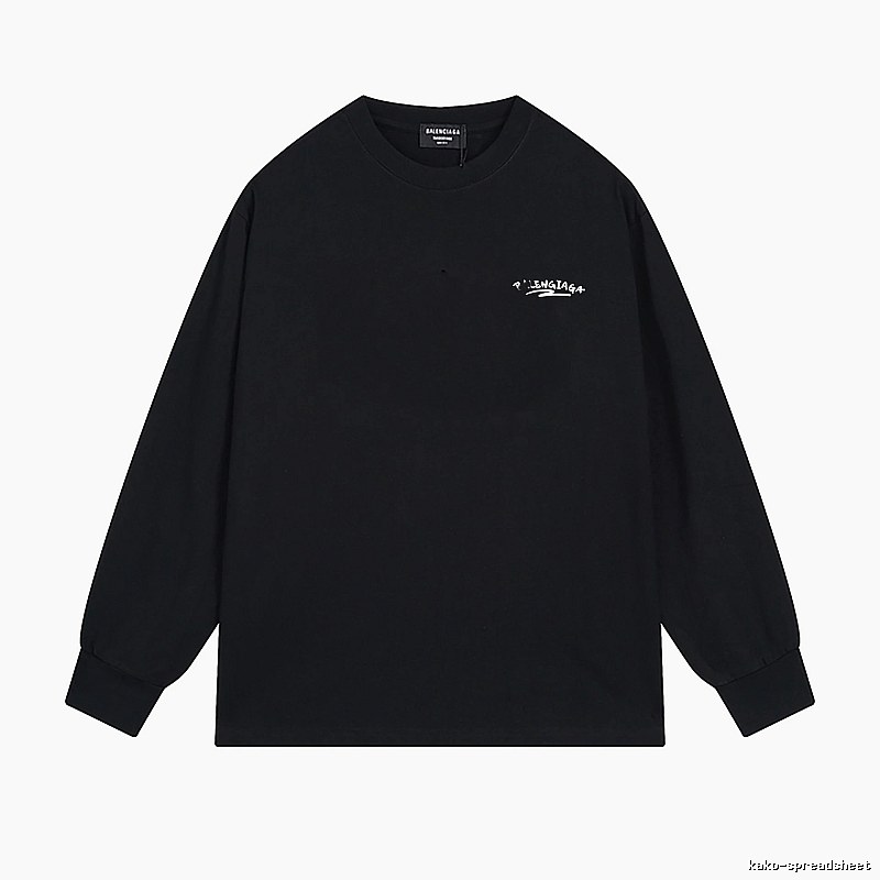 Balenciaga simple style black long-sleeved shirt