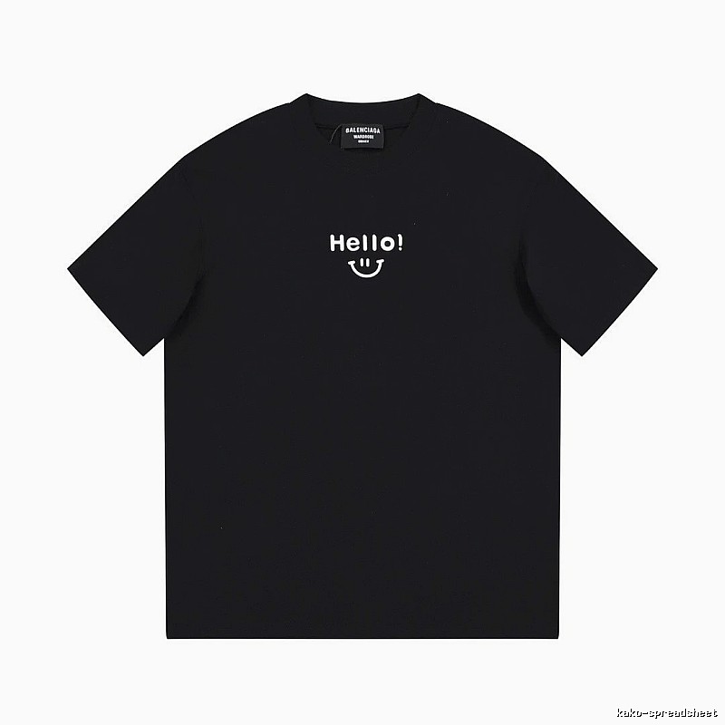 Balenciaga Smiley Print Street Style Black T-Shirt