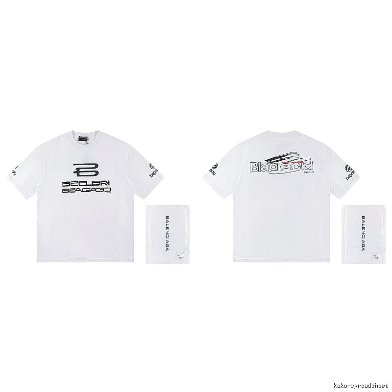 Balenciaga Trendy Racing Print White T-Shirt