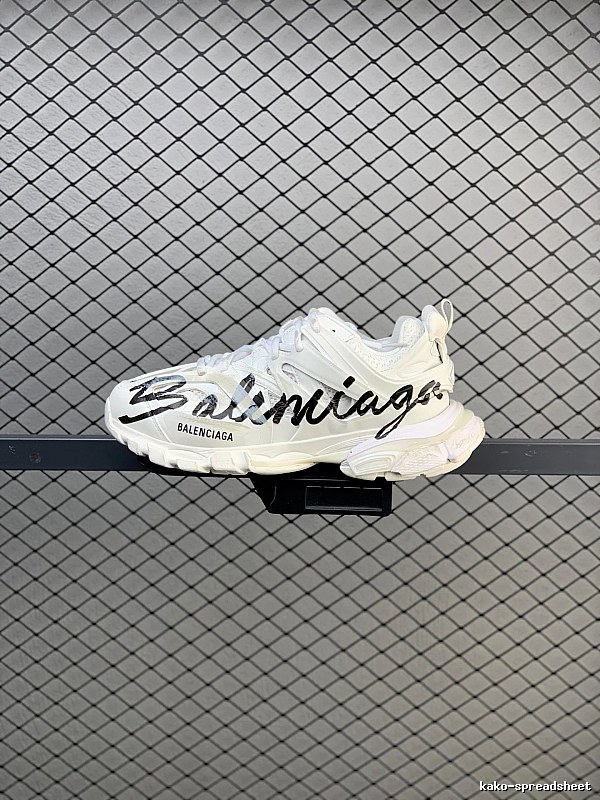 Balenciaga White Logo Chunky Sneakers Defined by Contrast Side Panels