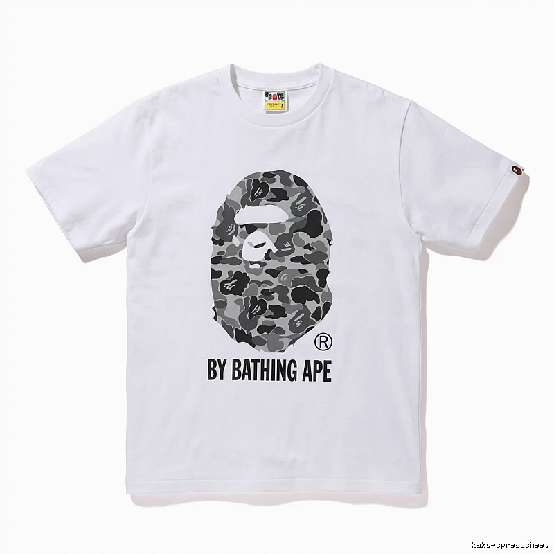 Bape Ape Head Camouflage Style White T-shirt