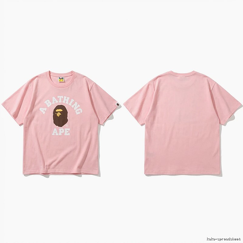 Bape Ape Head Pink T-shirt