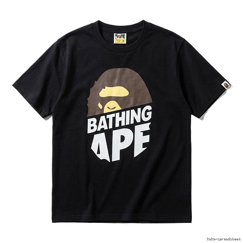 Bape Ape Head Simple Black Short-sleeve