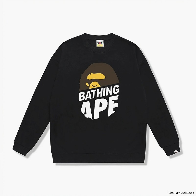 Bape Ape Head Trendy Cool Black Sweatshirt