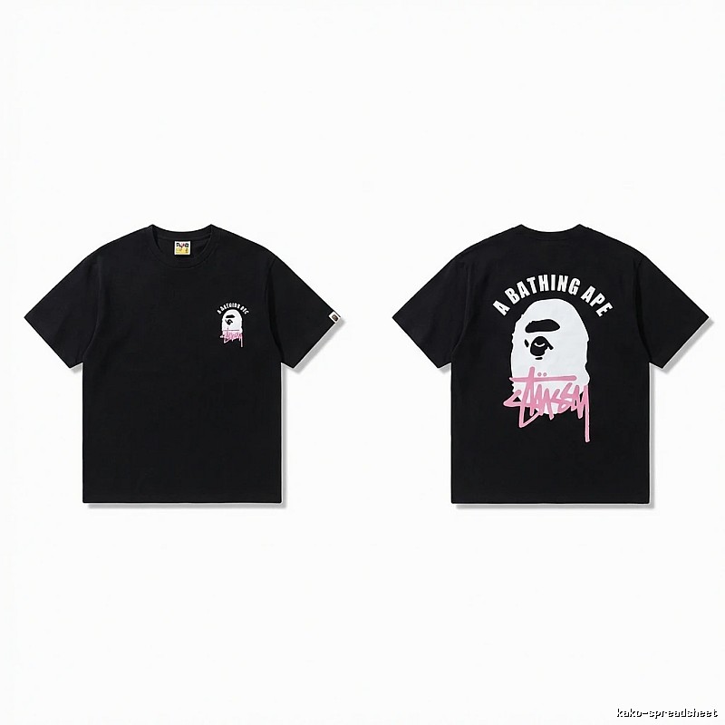 Bape Ape Head Trendy Cool Black T-shirt