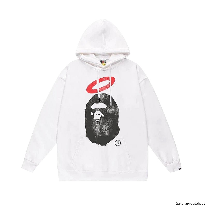Bape Ape Head Trendy Cool Style White Sweatshirt