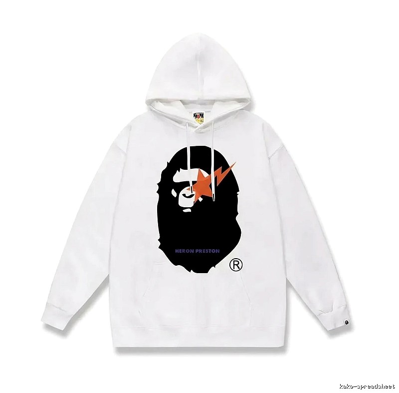 Bape Ape Head Trendy White Sweatshirt
