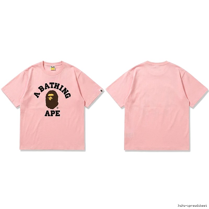 Bape Ape series pink T-shirt