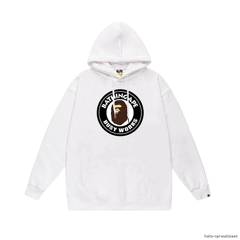 Bape Black Label Casual Style White Hoodie
