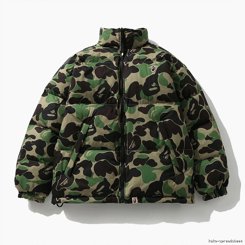 Bape camouflage-style down jacket