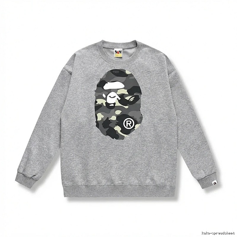 Bape camouflage style grey sweatshirt