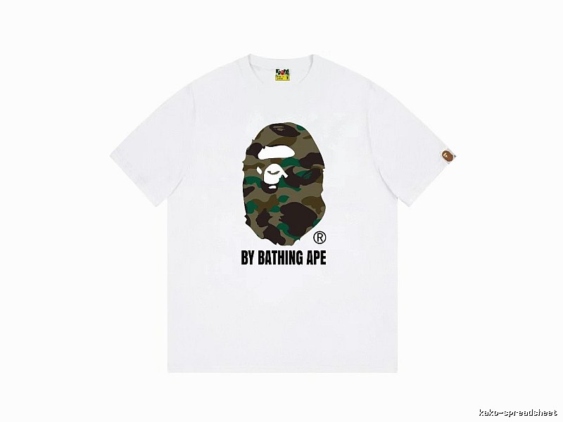 Bape camouflage-style white T-shirt