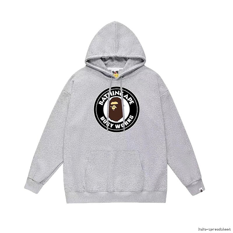 Bape grey casual hoodie