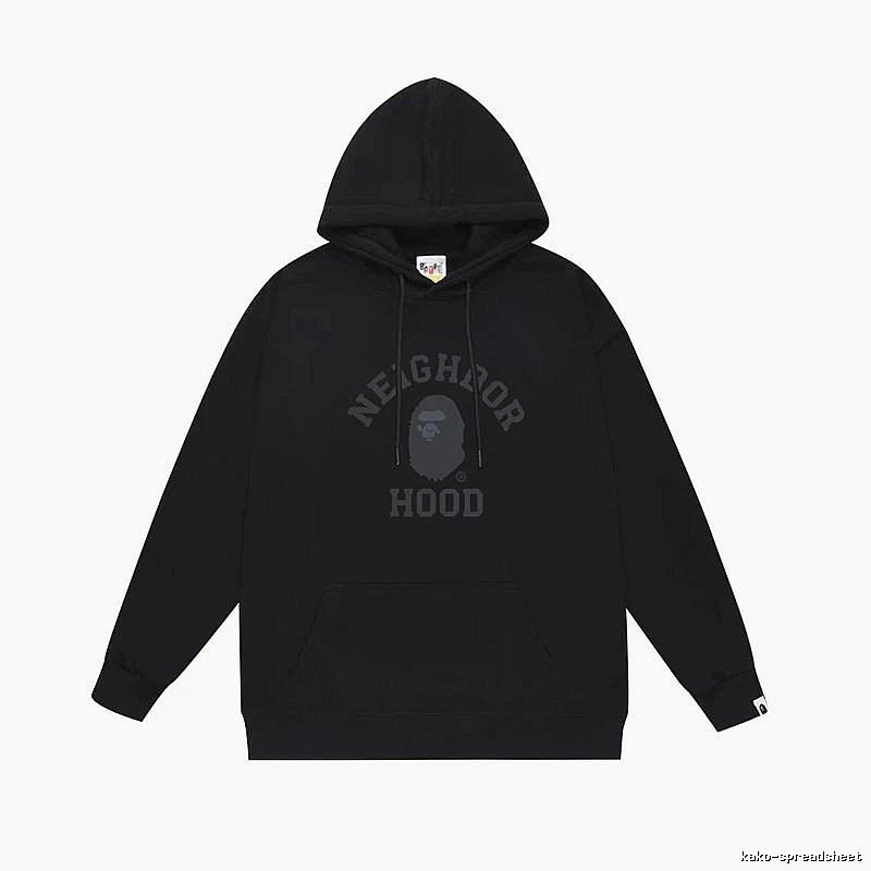 Bape Neighborhood black trendy hoodie