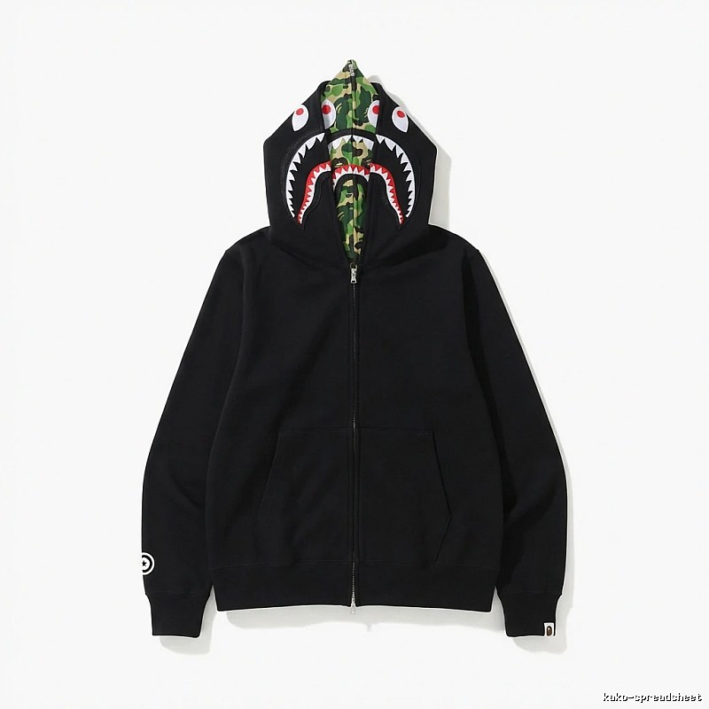 Bape Shark Camouflage Style Black Sweatshirt