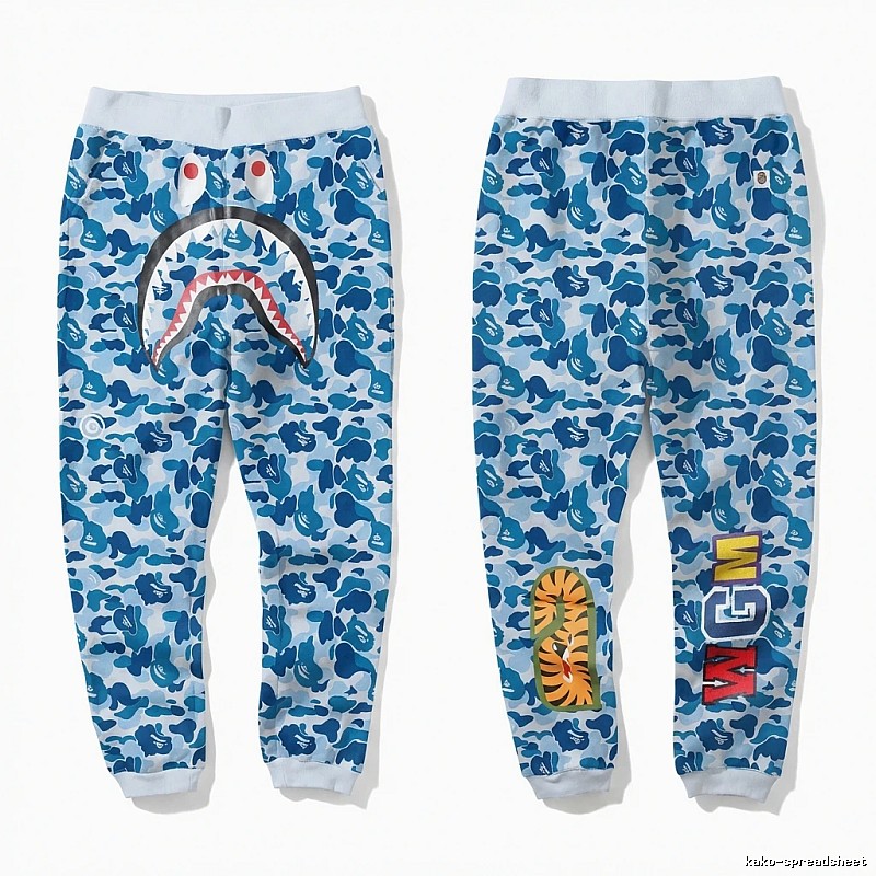 Bape Shark Camouflage Style Sweatpants