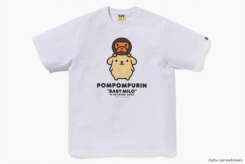 Bape x Pompompurin Co-branded Short-sleeve White
