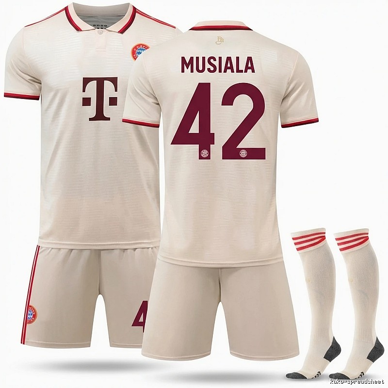Bayern Munich's home white jersey.