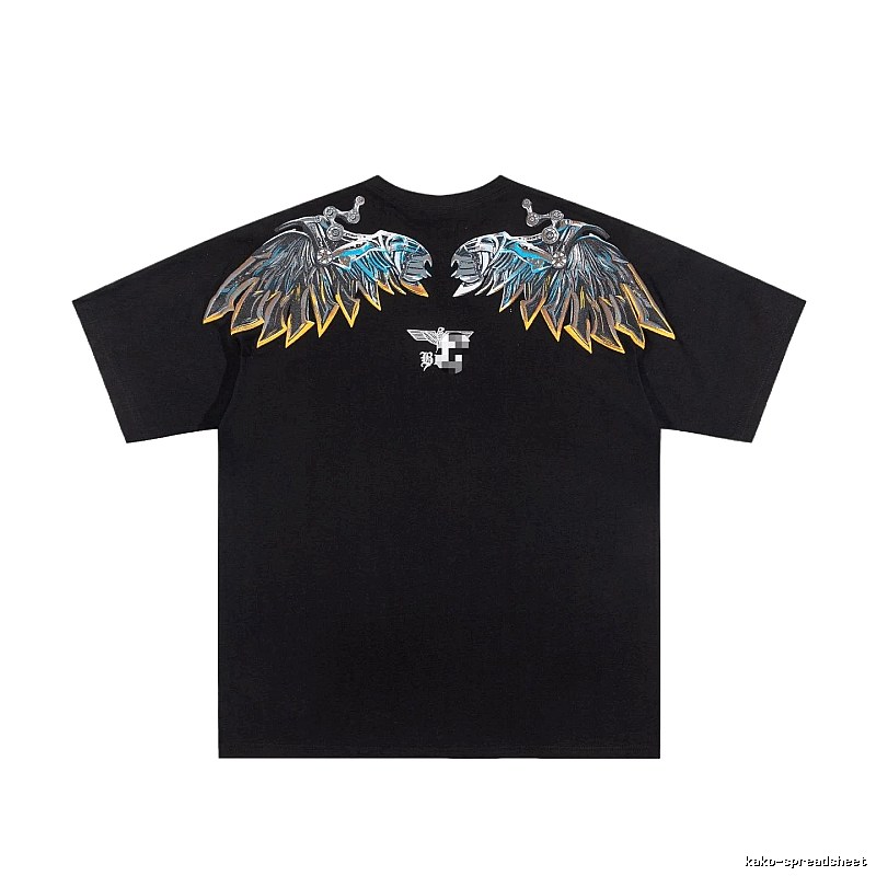 BOY Mechanical Wing Street Style Black Short Sleeve T-Shirt