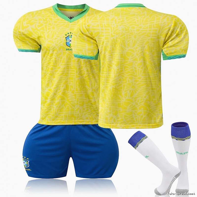 Brazilian retro yellow and blue jersey