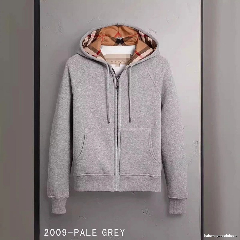 Burberry Casual Zip hoodie Gray Zip Check for Streetwear Looks