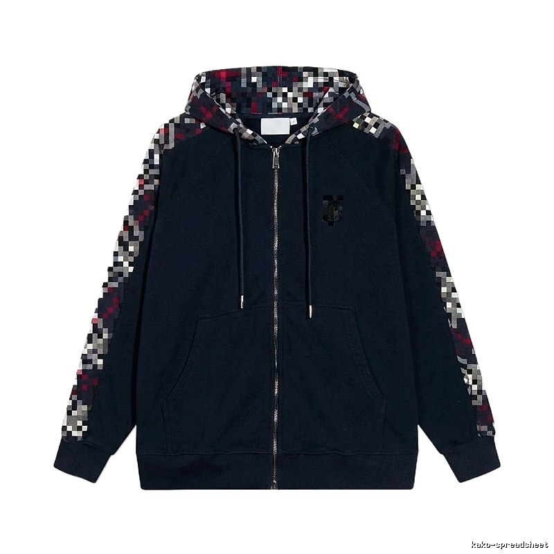 Burberry checkered fashion black coat