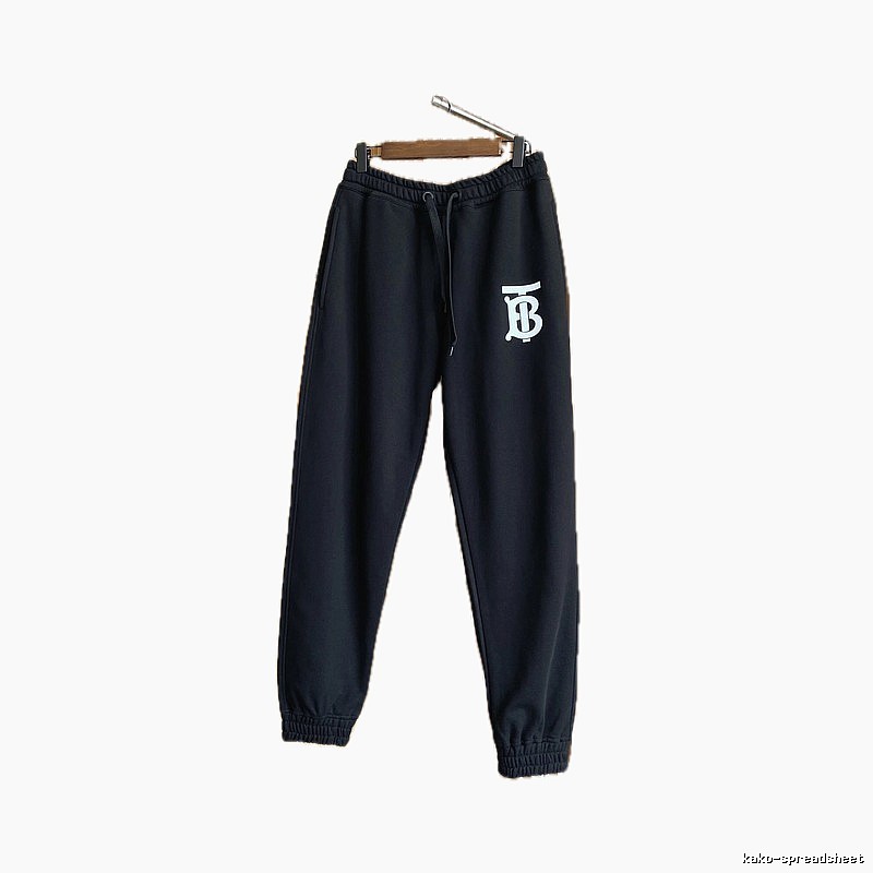Burberry letter - printed casual black pants