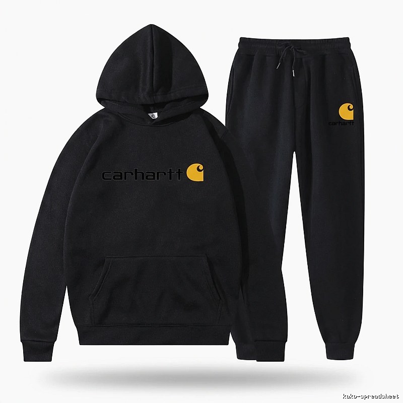 Carhartt basic black sweatshirt suit