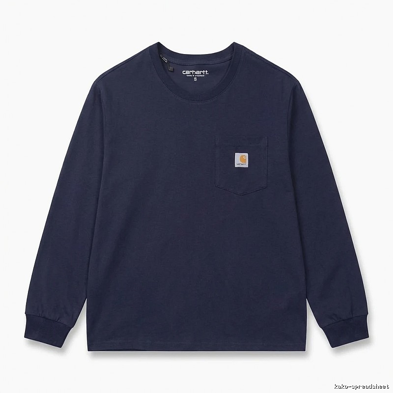 Carhartt basic simple navy long-sleeve