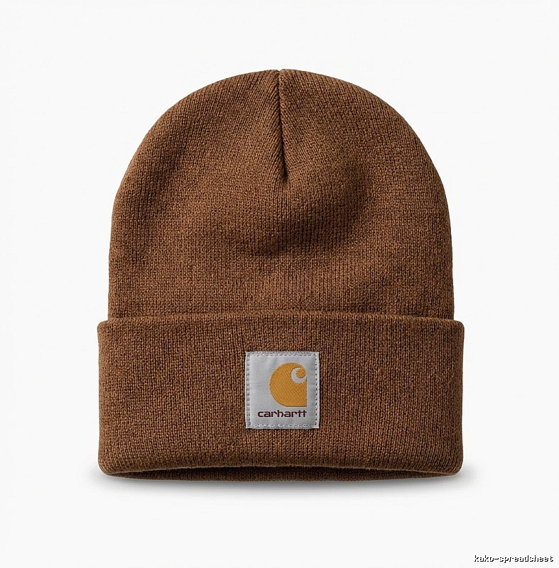 Carhartt classic brown knitted hat