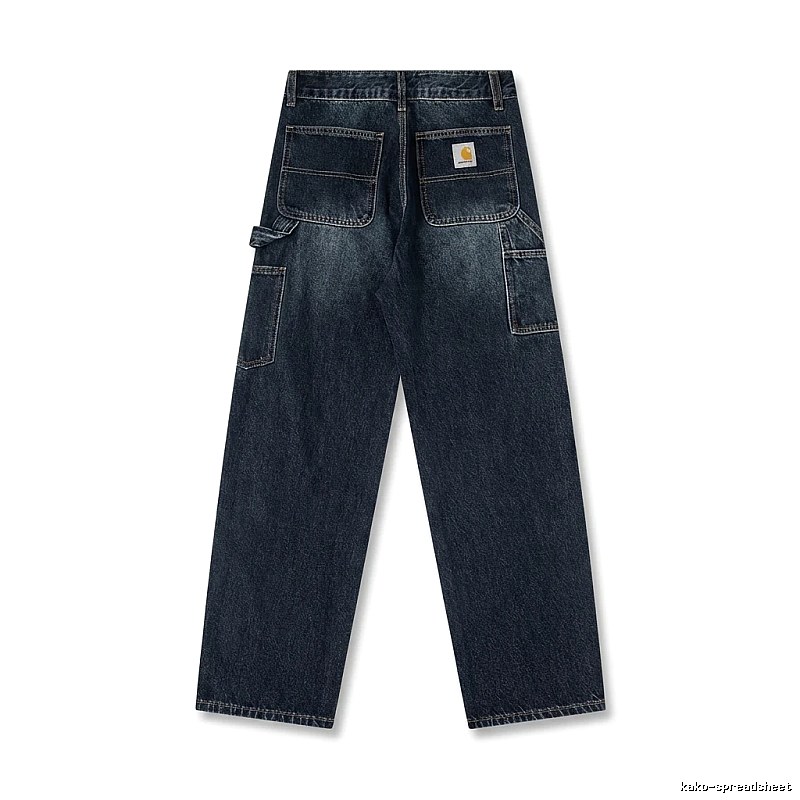 Carhartt workwear style dark denim jeans