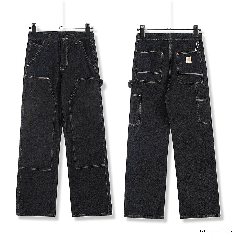 Carhartt workwear style dark denim jeans