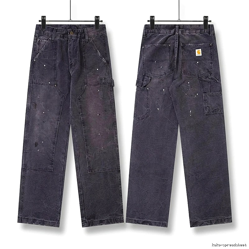 Carhartt workwear-style dark denim jeans
