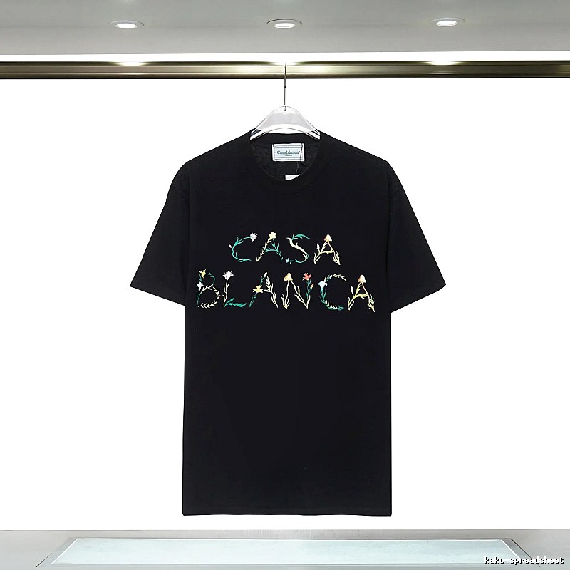 Casablanca Floral Style Black T-shirt