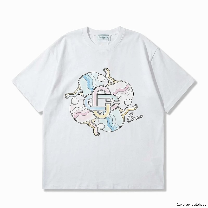 Casablanca Print Trendy White T-shirt