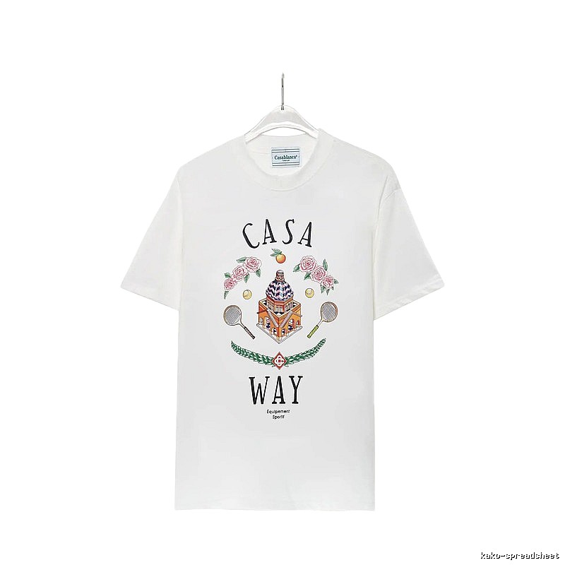 Casablanca printed casual white T-shirt