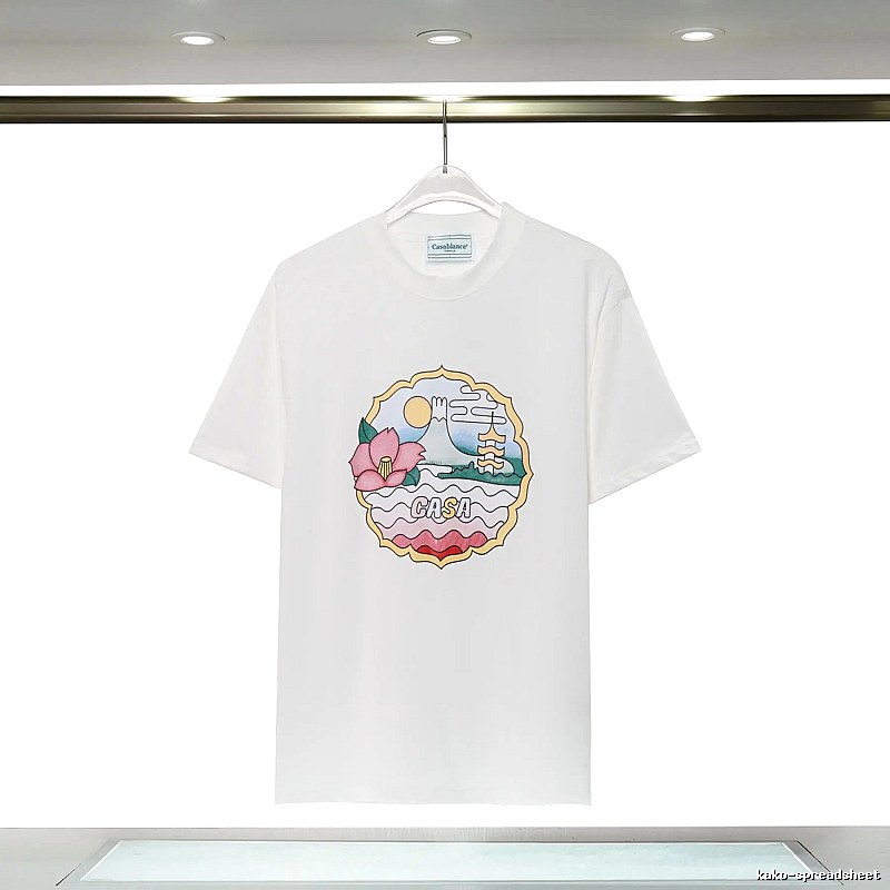 Casablanca - printed Japanese - style white T - shirt