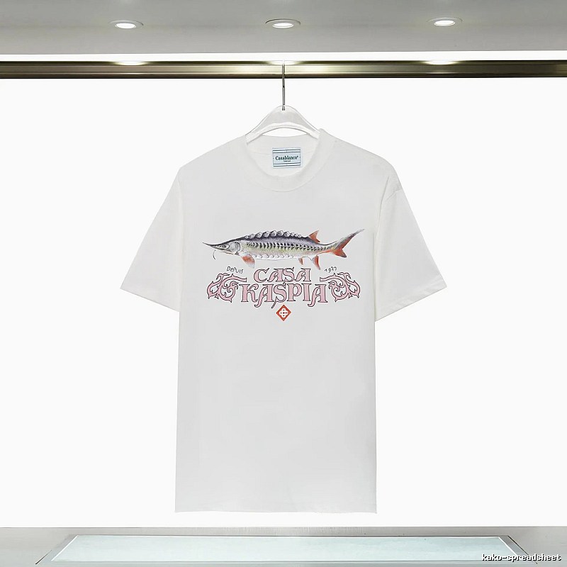 Casablanca - printed retro - style white T - shirt