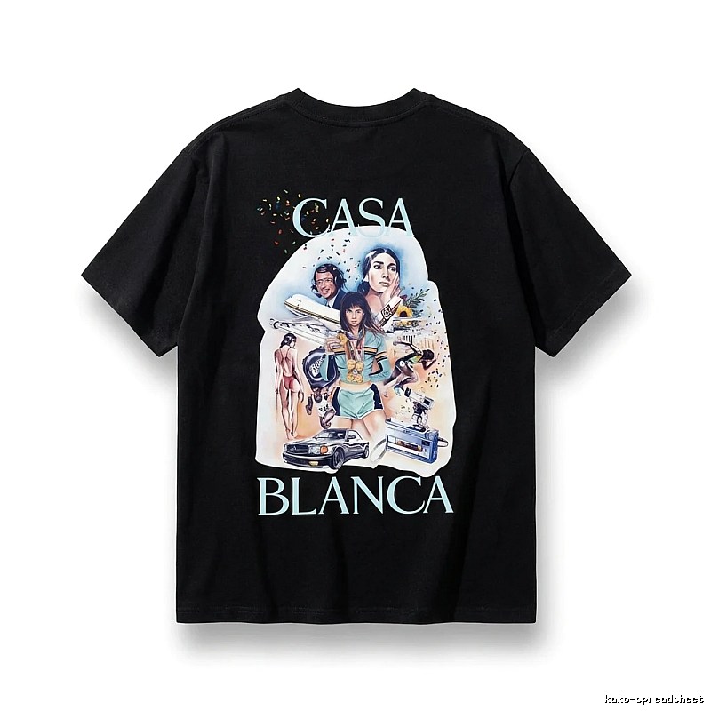 Casablanca retro style black T-shirt