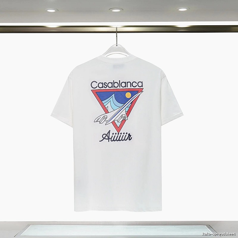 Casablanca Triangle Print White T-shirt