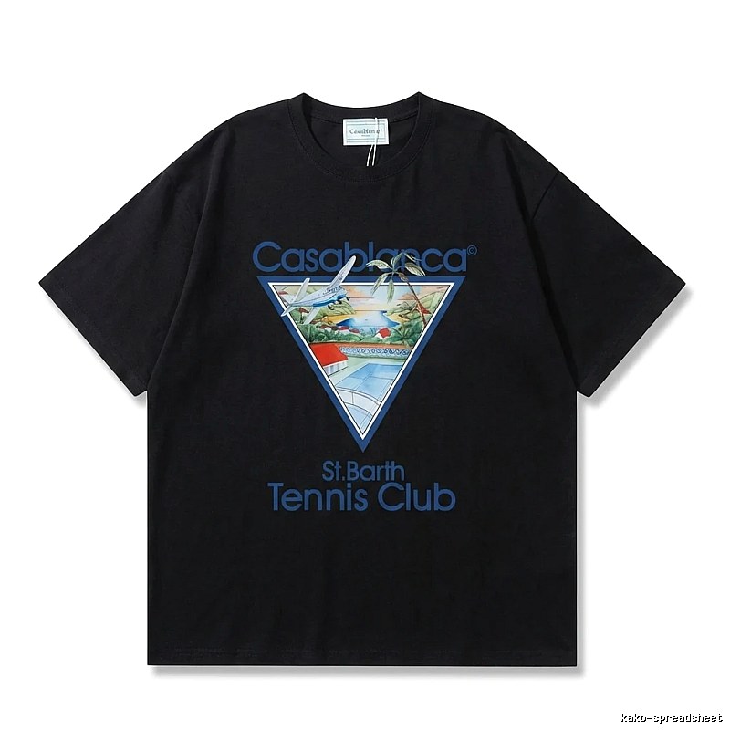 Casablanca triangle - printed black T - shirt