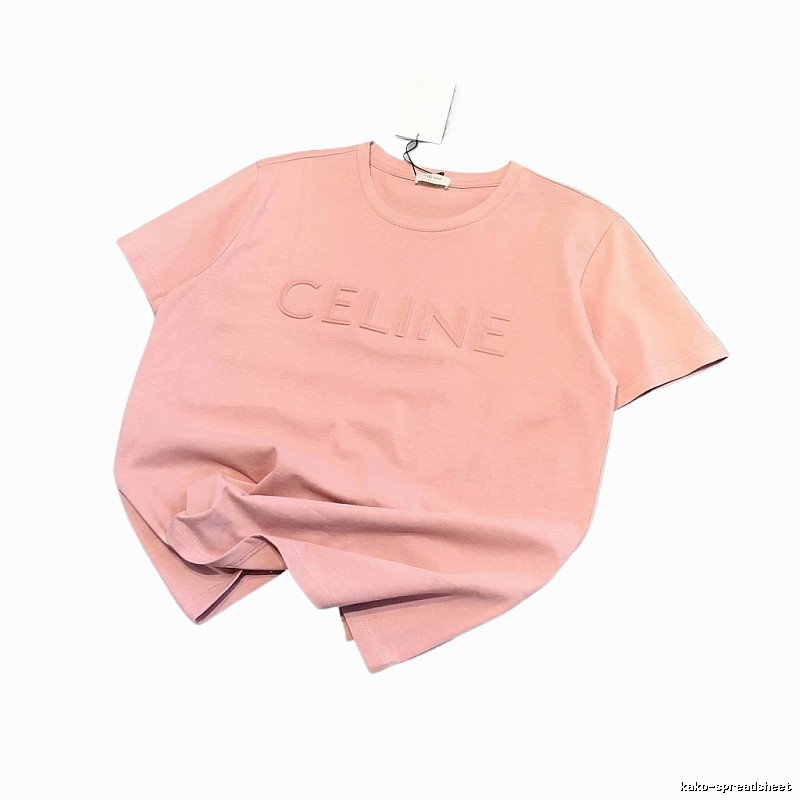 CELINE simple style pink T-shirt